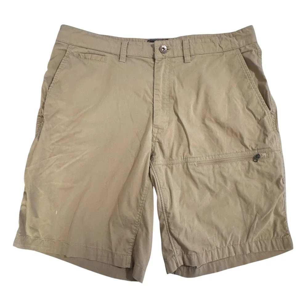 The North Face Horizon Utility Shorts Cotton Nylon Tan Khaki Mens 34 Casual‎